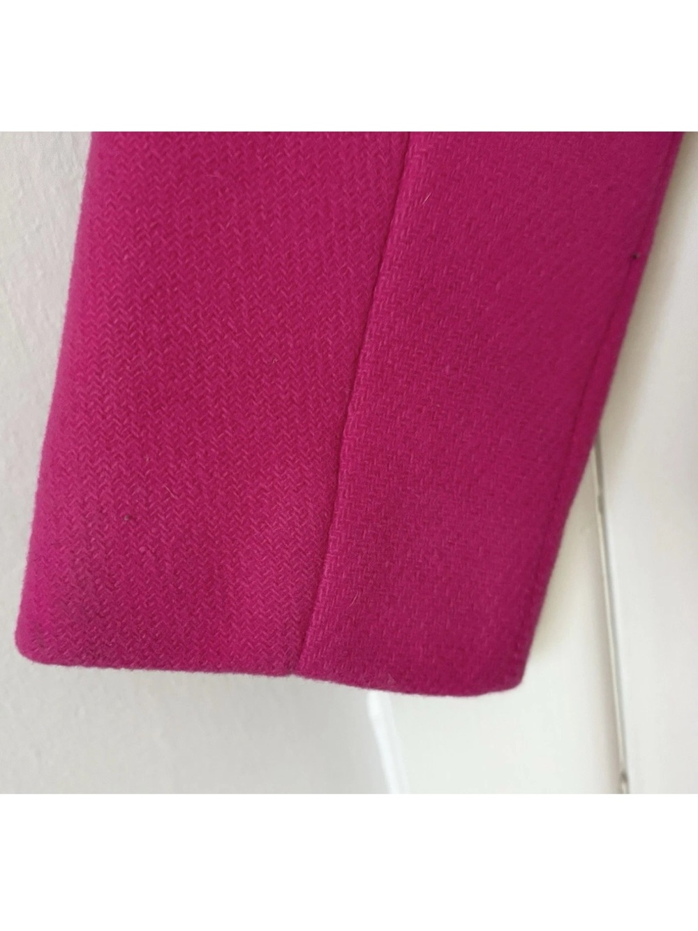 J Crew Cocoon Pink Italian Stadium Cloth Nello Gori Wool Long Coat Jacket Sz 4 - Picture 10 of 16